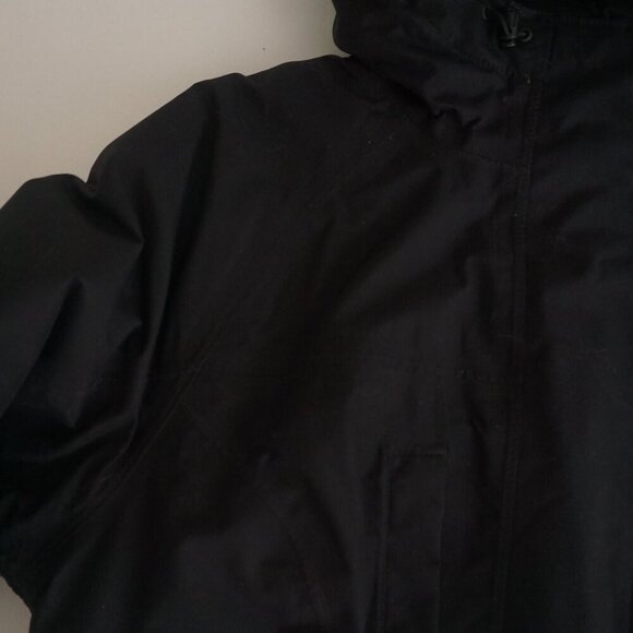 The North Face Black Puffer Belted Zip Up Winter Coat Large - Picture 10 of 15